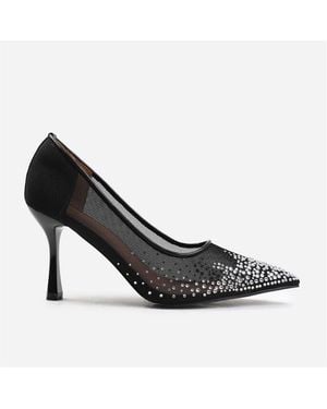Where's That From Delina Court Shoe With Diamante Detailing - Black