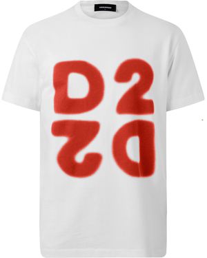 DSquared² Dsq D2 Logo Tee Sn64 - Red