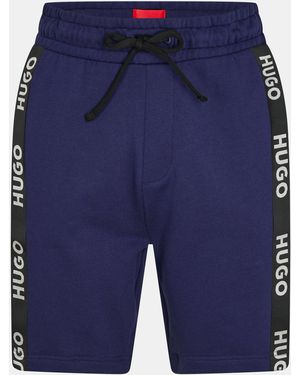 HUGO Bodywear Sporty Logo Shorts With Logo Tape Detail - Blue