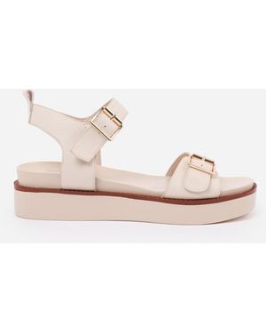Where's That From Creampu Isabel Double-Buckle-Strap Platform Sandal - Pink