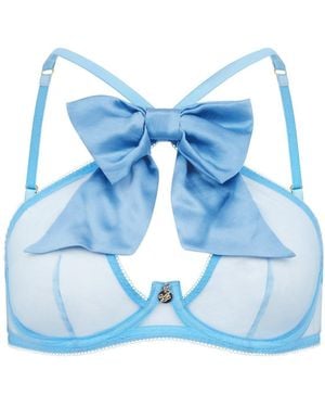Agent Provocateur Oriana High Neck Underwired Bra - Blue