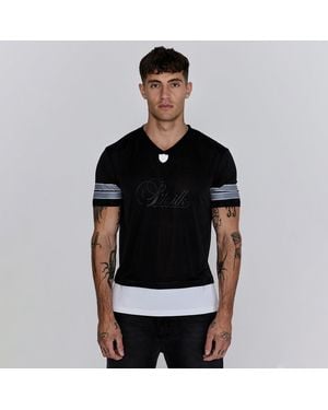 SIKSILK Slim Fit Sports T-Shirt - Black