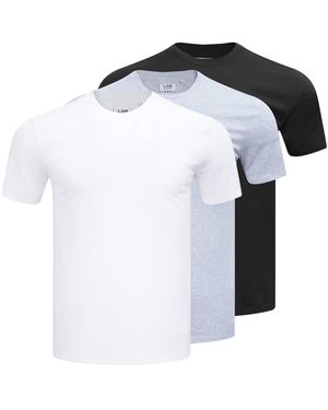 L/AB Off White Classic Crew Cotton Short-Sleeve T-Shirt - White