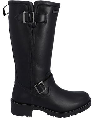 HUNTER Skye Waterproof Leather Knee High Boots - Black