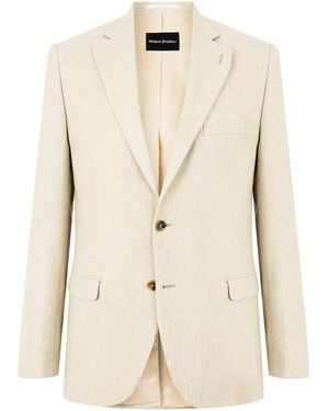 Without Prejudice Archer Donegal Slim Fit Suit Jacket - Natural
