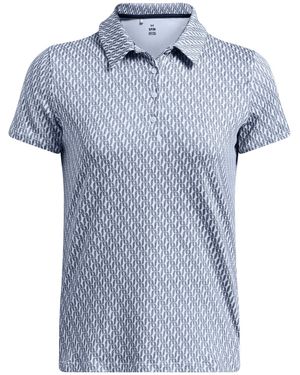 Under Armour Printed Short Sleeve Performance Polo Shirt - Blue