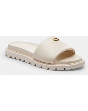 COACH Brynn Slide Sandal - White