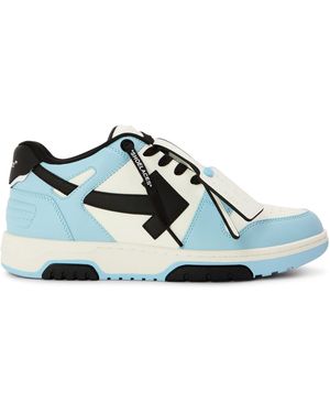 Off-White c/o Virgil Abloh Outofoffice Calf Leather Low-Top Trainers - Blue