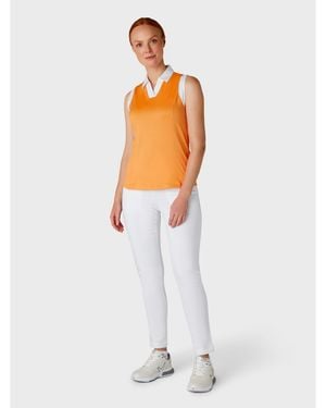 Callaway Apparel Sleeveless Performance Polo Shirt - White