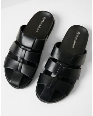 Threadbare Abel Flat Sandals - Black