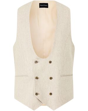 Without Prejudice Wp Archer Donegal Waistcoat - Natural