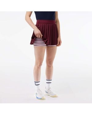 Lacoste Roland-Garros Edition Sport Pleated Tennis Shorts - Red