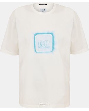 CP COMPANY METROPOLIS Front Logo T-Shirt - White
