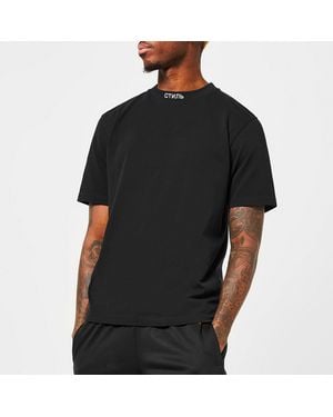 Heron Preston Embroidered Logo T-Shirt - Black