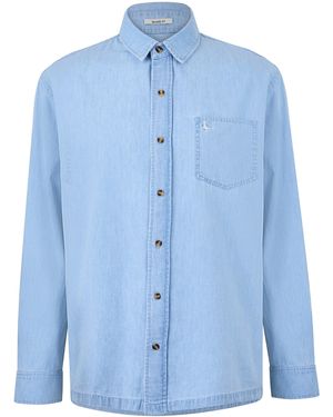 Jack Wills Chambray Long Sleeve Denim Shirt - Blue