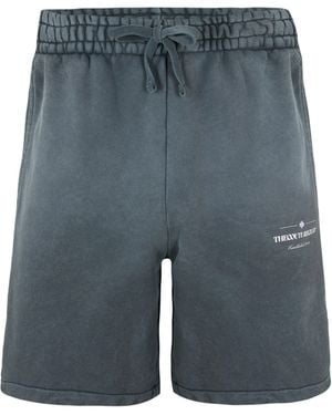 The Couture Club Copyright Multi Graphic Shorts - Blue