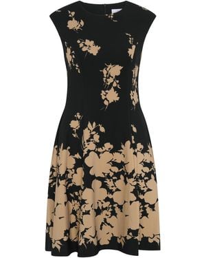 Gina Bacconi Holli Floral Fit & Flare Dress - Black