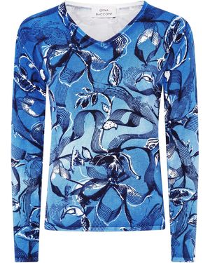 Gina Bacconi Riya Printed Jumper - Blue