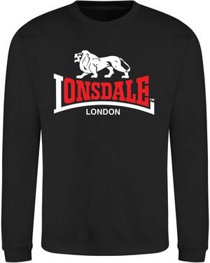 Lonsdale London Printed Logo Sweat - Black