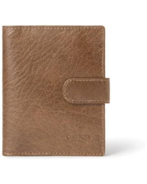 Osprey Passport Holder Leather Embossed Billfold Wallet - Brown
