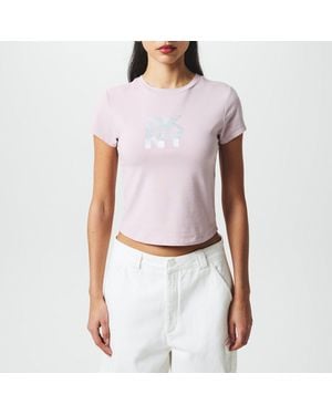 DKNY Logo Crop Top - White