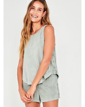 Bella Dahl Frayed Cami Top - Blue