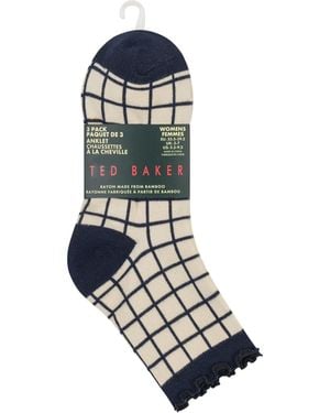 Ted Baker Ruffle Ankle Socks - Blue