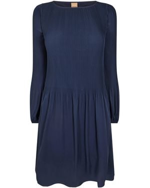 BOSS Dasie Skater Dress, Skater Dress Design - Blue