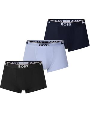 BOSS Bodywear 3-Pack Boxer Shorts With Logo Detail - Blue