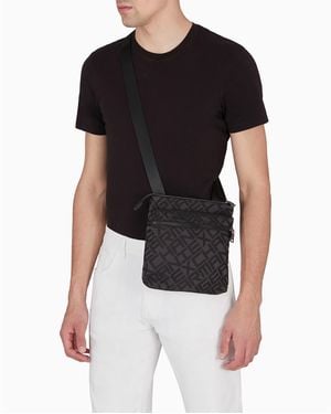 ARMANI EXCHANGE Messenger Cross Body Bag - Black