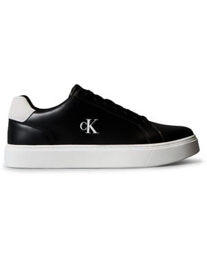 Calvin Klein Leather Classic Cup Low-Top Trainers - Black