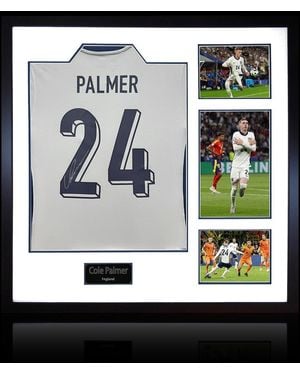 The Fan Cave Cole Palmer Signed England Shirt Elite Frame - White