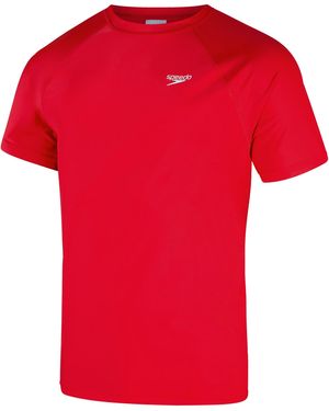 Speedo Short-Sleeve Performance Gym Top - Red