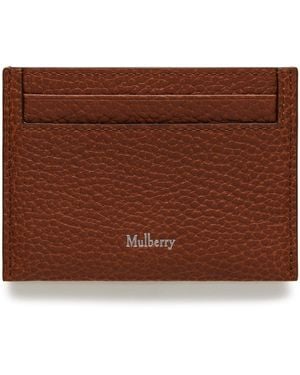 Mulberry Classic Grain Leather Credit Card Slip - Brown