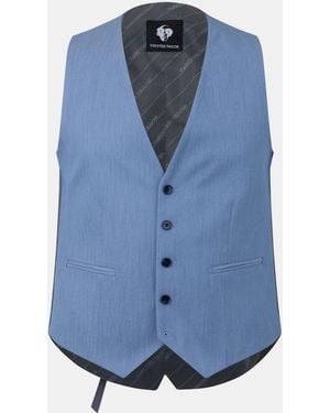Twisted Tailor Ellroy Slim Waistcoat - Blue