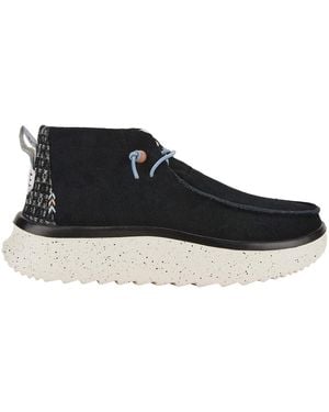 HEYDUDE Wendy Peak Hi Suede Ankle Boots - Black