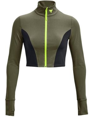 Under Armour Project Rock Cropped Gym Jacket - Green