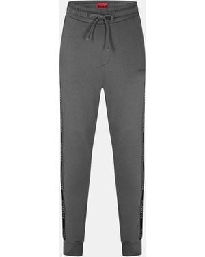 HUGO Bodywear Liam Closed Hem Soft Fleece Joggers With Elasticated Cuffs - Grey
