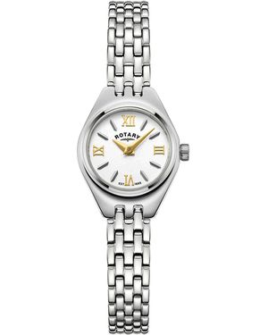 Rotary Ladies Cocktail Dial Ss Bracelet Watc - Metallic