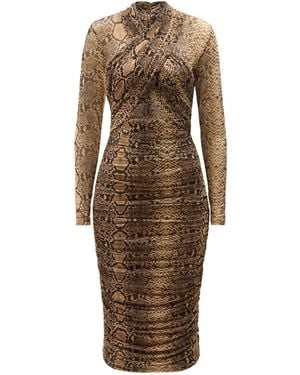Bardot Aliyah Midi Bodycon Dress - Brown