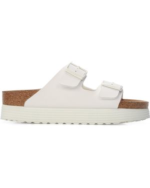 Birkenstock Arizona Grooved Open Toe Slide Sandals 39 (5.5) - White