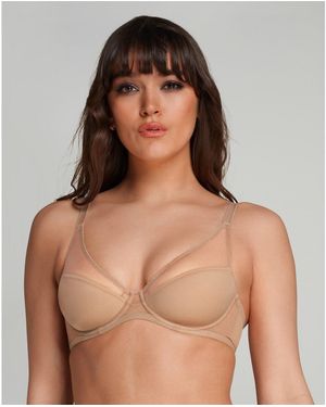 Agent Provocateur Lucky Padded Plunge Underwired Bra - Brown