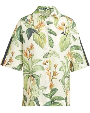 adidas Farm Short Sleeve Patterned Shirt - Metallic
