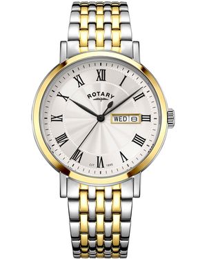 Rotary Heritage Two Tone Ss Bracelet Watch - Metallic