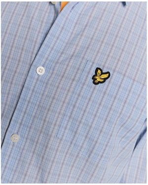 Lyle & Scott Long Sleeve Patterned Shirt - Blue