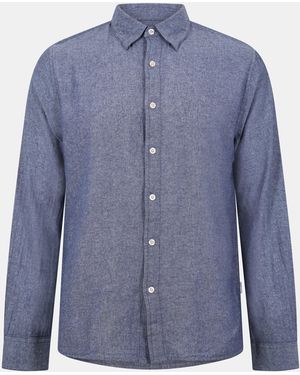 Peter Werth Long Sleeve Plain Shirt - Blue