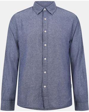 Peter Werth Long Sleeve Plain Shirt - Blue