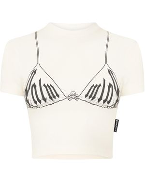 Palm Angels Baby Tee - Natural