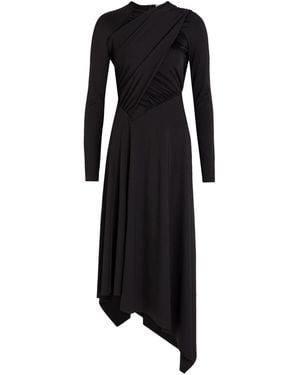 Victoria Beckham Long-Sleeve Wrap Dress - Black
