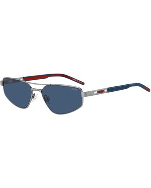 HUGO Rectangular Sun Round Sunglasses - Blue